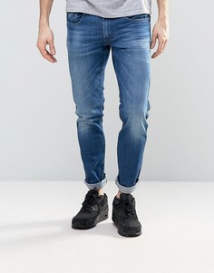Темные узкие джинсы Replay Anbass - Синий