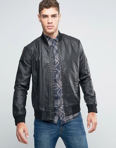 Перфорированная куртка-пилот из искусственной кожи Wrangler - Черный