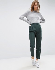 Суженные книзу брюки с завышенной талией ASOS - Зеленый