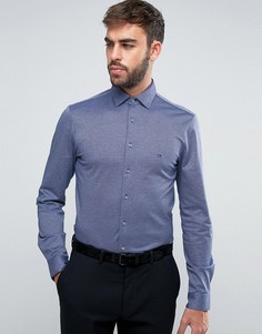 Строгая трикотажная рубашка скинни Calvin Klein - Синий