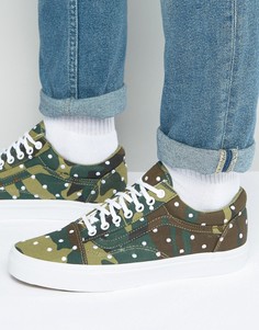 Зеленые кроссовки с камуфляжным принтом Vans Old Skool VA31Z9LWA - Зеленый