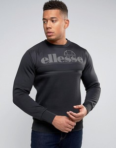 Свитшот с крупным логотипом на вставке Ellesse - Черный