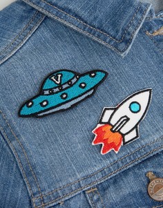 Нашивки с вышивкой НЛО и ракеты Orelia - Мульти