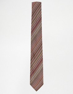 Шелковый галстук в полоску Paul Smith - Мульти