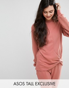 Свитшот с узлом ASOS TALL LOUNGE - Оранжевый