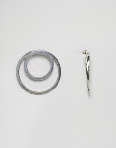 Броские серьги-кольца ASOS - Серебряный