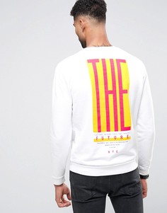 Свитшот с принтом на спине ASOS - Белый
