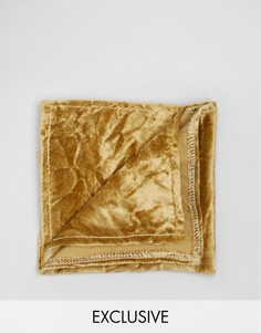 Платок для нагрудного кармана из мятого бархата Noose &amp; Monkey - Золотой