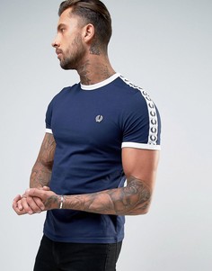 Темно-синий лонгслив Fred Perry Sports Authentic - Темно-синий