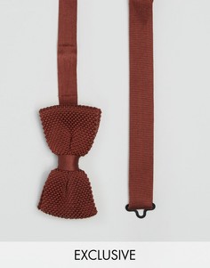 Трикотажный узкий галстук-бабочка Heart &amp; Dagger - Коричневый