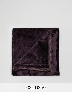 Платок для нагрудного кармана из мятого бархата Noose &amp; Monkey - Фиолетовый