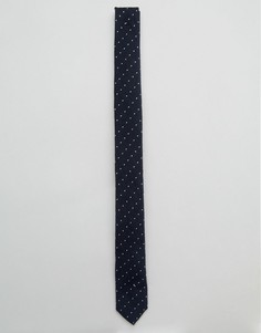 Жаккардовый галстук в горошек Noak - Темно-синий