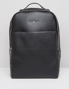 Черный рюкзак из искусственной кожи Tommy Hilfiger - Черный