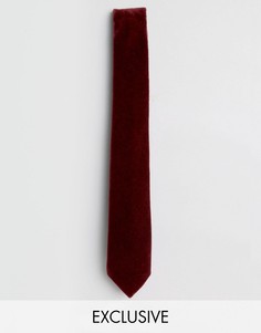 Бархатный галстук Noose &amp; Monkey - Красный