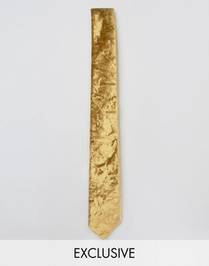 Бархатный галстук Noose &amp; Monkey - Золотой