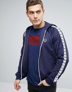 Синяя спортивная куртка с капюшоном Fred Perry Sports Authentic - Темно-синий