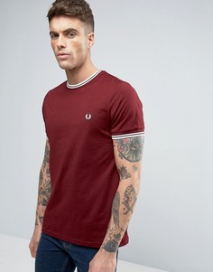 Красная футболка с контрастной отделкой Fred Perry - Красный