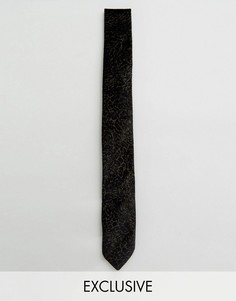 Бархатный галстук с принтом Noose &amp; Monkey - Черный
