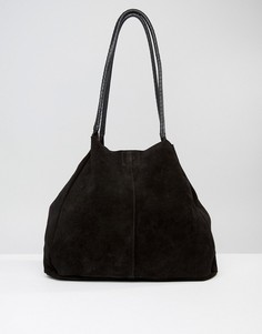 Замшевая сумка без подкладки ASOS - Черный