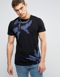 Футболка с пальмовым принтом Diesel T-DIEGO-MN - Черный