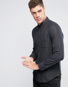 Рубашка классического кроя на пуговицах с декоративной строчкой Lee - Черный