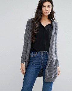 Кардиган в рубчик с карманами Vero Moda - Серый
