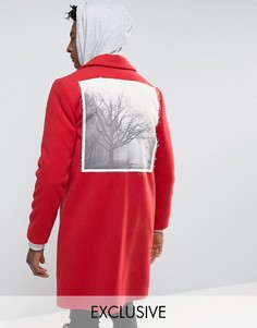 Пальто с накладкой сзади Reclaimed Vintage - Красный