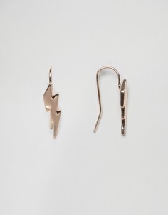 Серьги-клаймберы в виде молнии ASOS - Золотой