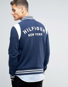 Куртка-пилот из ткани пике с логотипом Tommy Hilfiger Brad Varsity - Темно-синий