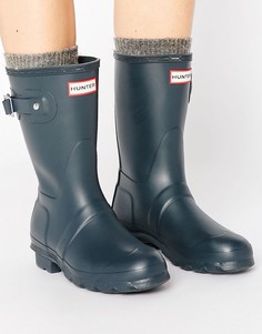 Короткие резиновые сапоги Hunter Original - Зеленый