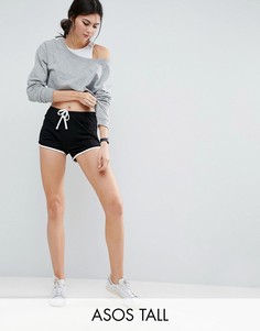 Классические шорты для бега с контрастным кантом ASOS TALL - Черный