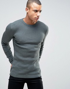 Джемпер хаки в мелкий рубчик New Look - Зеленый
