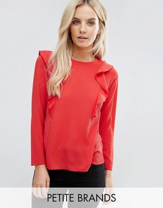 Блузка с оборками New Look Petite - Красный