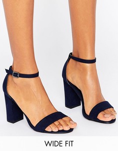 Сандалии на блочном каблуке для широкой стопы New Look - Темно-синий