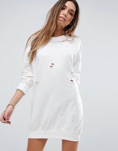Oversize платье-свитшот Missguided - Кремовый