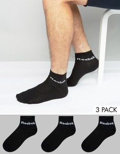 Набор из 3 пар черных носков Reebok AB5274 - Черный