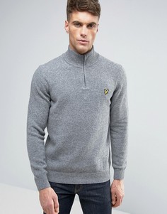 Серый меланжевый трикотажный джемпер с логотипом Lyle &amp; Scott - Серый