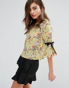 Топ с цветочным принтом Miss Selfridge - Мульти