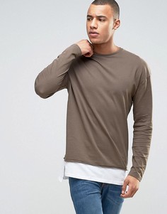 Длинный лонгслив цвета хаки New Look - Коричневый