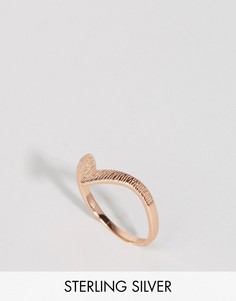 Покрытое розовым золотом серебряное кольцо с гравировкой Lavish Alice - Золотой