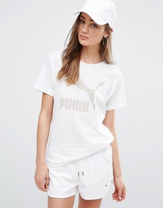 Футболка бойфренда Puma - Белый