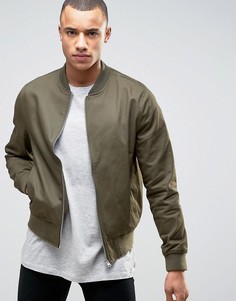 Хлопковая куртка-пилот цвета хаки New Look - Зеленый