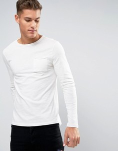 Белый меланжевый лонгслив New Look - Белый