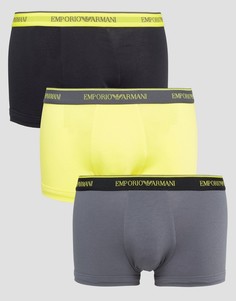 3 пары боксеров-брифов Emporio Armani - Черный
