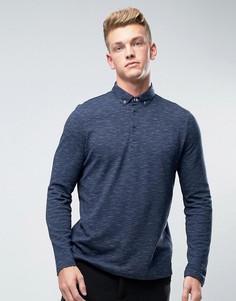 Поло с длинными рукавами Burton Menswear - Темно-синий