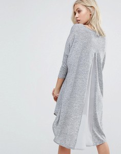 Платье-футболка в стиле oversize QED London - Серый