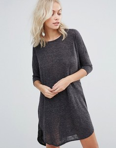 Платье-футболка в стиле oversize QED London - Серый