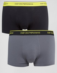 2 пары боксеров-брифов Emporio Armani - Черный