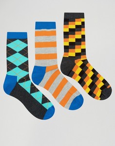 3 пары носков HS by Happy Socks - Мульти