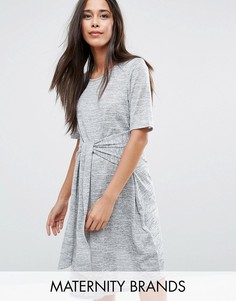 Платье мини для беременных New Look Maternity - Серый